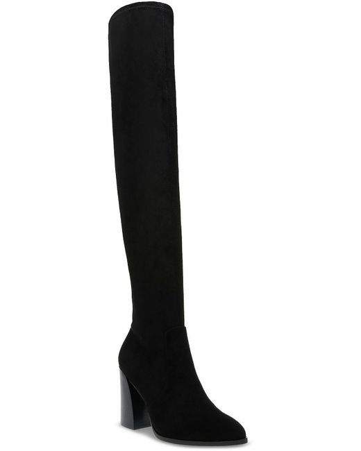 DV by Dolce Vita Black Gollie Faux Suede Tall Over-the-knee Boots