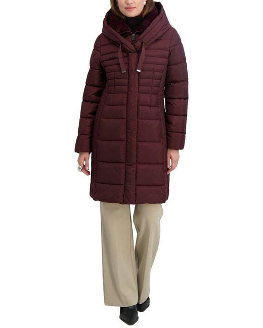 Tahari Red Casey Puffer Jacket