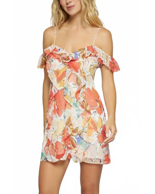 LOST AND WANDER Orange Garden Of Gaia Mini Dress