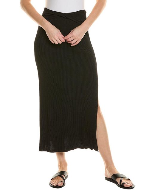 Devon Windsor Black Kade Midi Skirt
