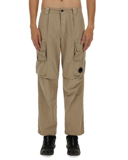 C P Company Natural Relaxed-Fit Cargo Pants With Multiple Pockets for men