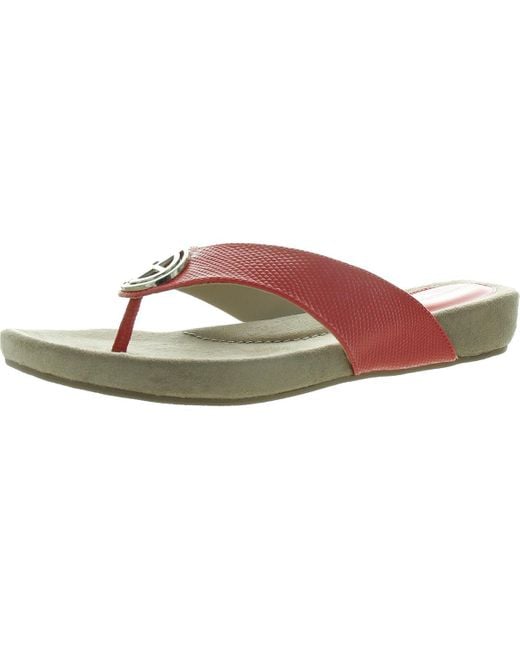 Giani Bernini Brown Racchel Monogram Manmade Slide Sandals