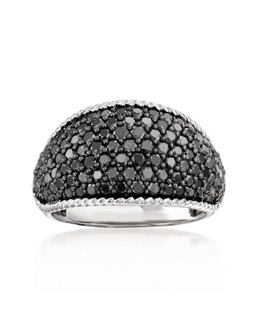 Ross-Simons Black Pave Diamond Dome Ring