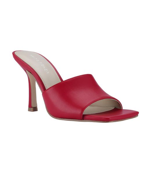 Marc Fisher Red Danria Solid Peep-toe Heels