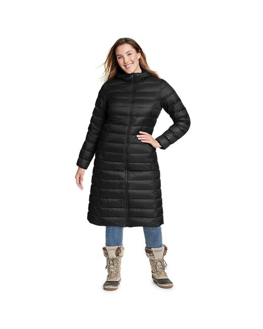 Eddie Bauer Cirruslite Down Duffle Coat in Black Lyst