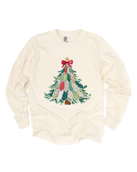Simply Sage Market White Christmas Tree Stitched