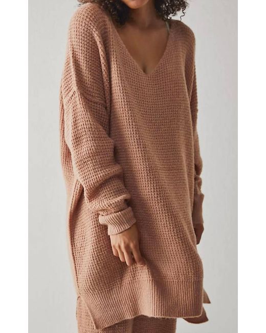 Free People Brown C. O.z. Y Pullover Sweater