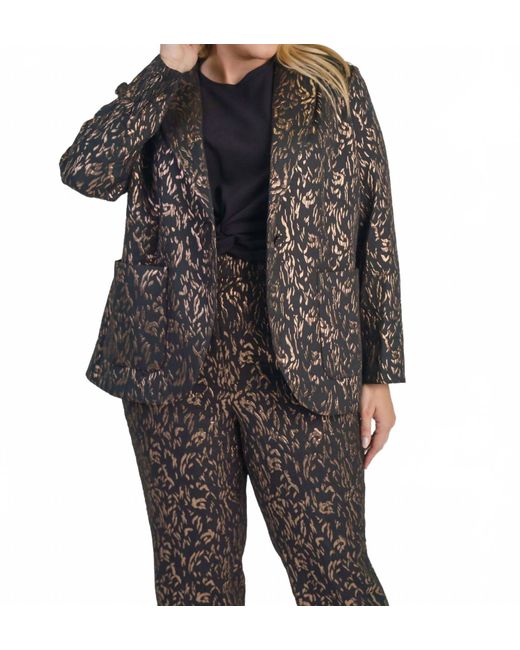 Tanya Taylor Black Jared Metallic Jacket