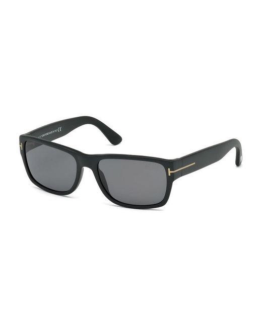 Tom Ford Black Square Full Rim, With A Shiny Frame And Lens for men