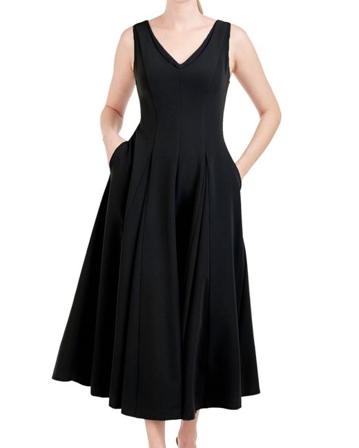 Kay Unger Black Wanda Tea Length Dress