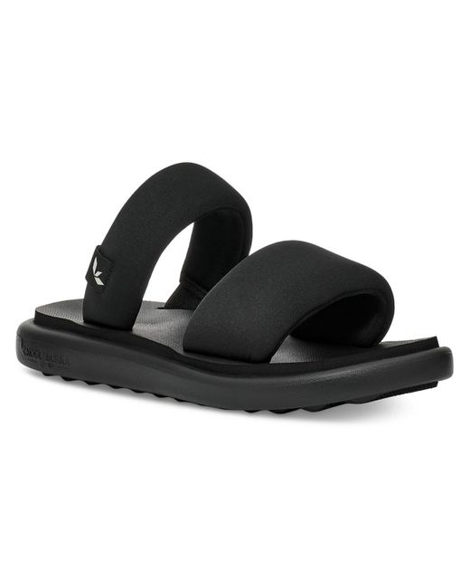 Koolaburra Black Alane Slip On Open Toe Slide Sandals
