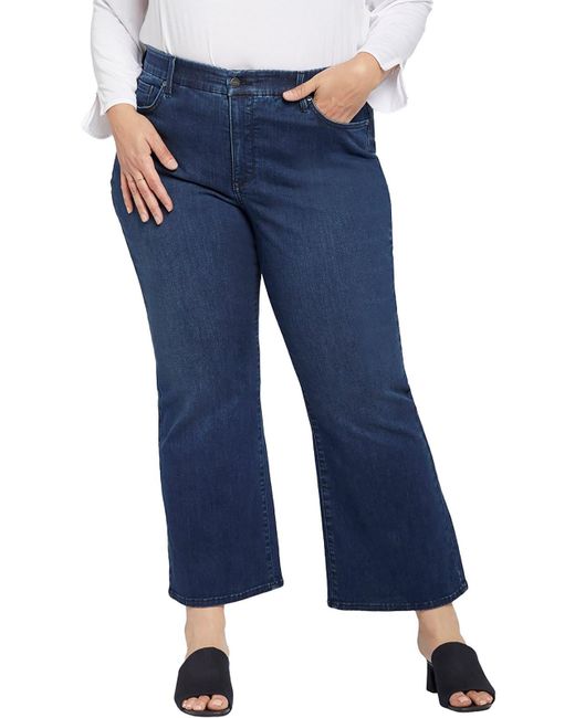 NYDJ Blue Plus Relaxed Fit Dark Wash Flare Jeans