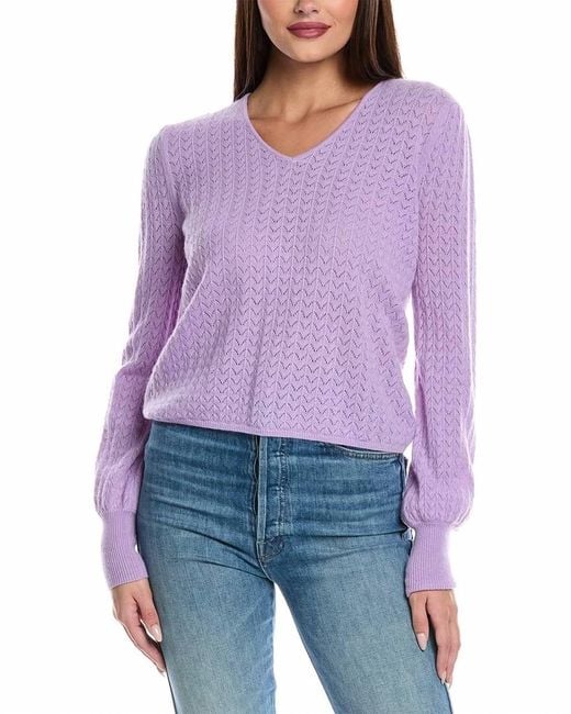 Isla Purple Dion Vee Sweater