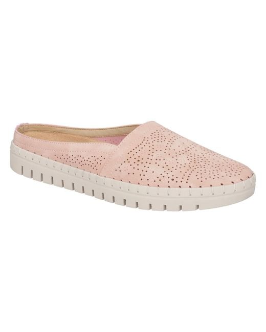 Easy Street Pink Karana Faux Suede Comfort Insole Casual And Fashion Sneakers