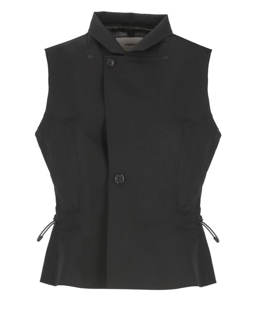Coperni Black Drawstring Wool-Blend Vest