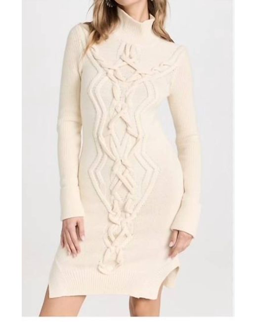 Isabel Marant Natural Atina Cable Knit Sweater Dress