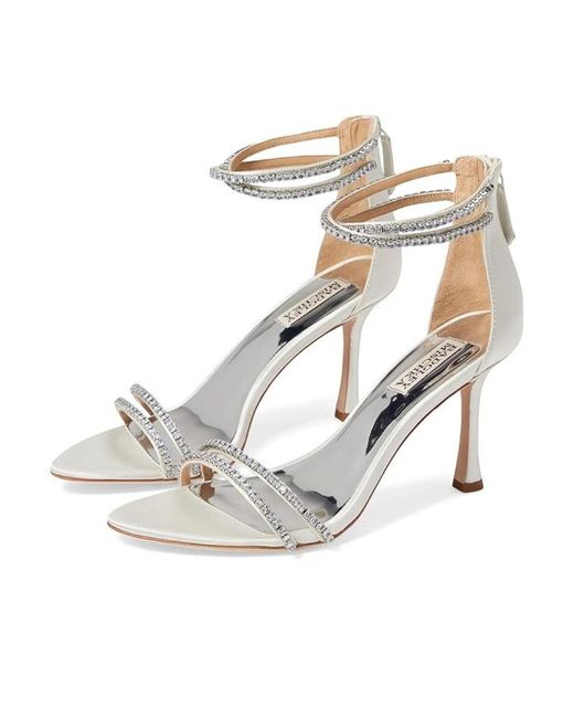 Badgley Mischka Metallic Logan Sandals 'Ssoft Leather Ankle Strap Gal740