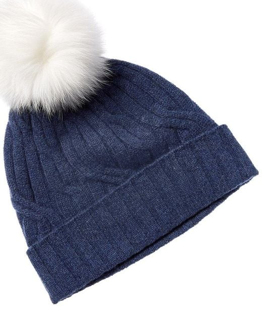 Hannah Rose Wide Cable Cashmere Hat Hannah Rose Wide Cable Cashmere Hat | ShopSimon main image 4