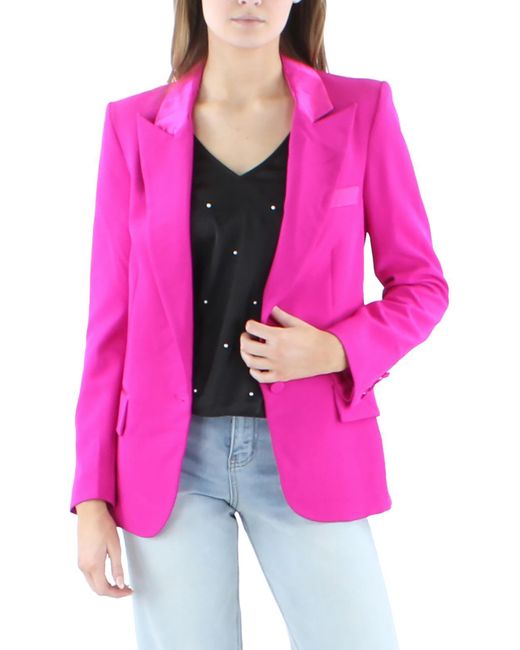 Generation Love Pink Cori Satin Trim One Button Tuxedo Jacket
