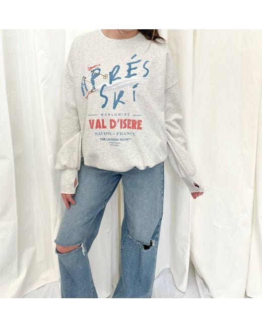 The Laundry Room Blue Apres Ski Savole France Sweatshirt