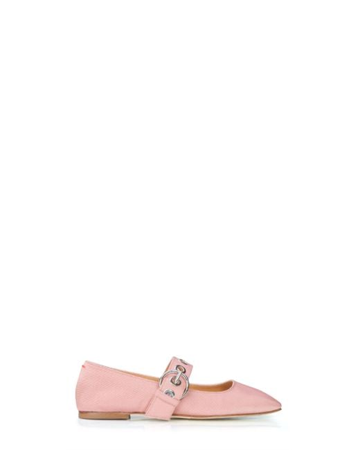 Aeyde Women's White Uma Eyelet Mary Jane Flats