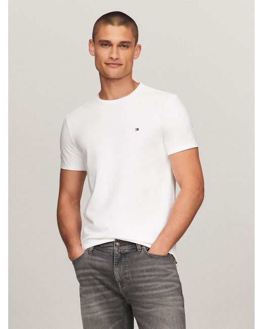 Tommy Hilfiger White Essential Solid T-shirt for men