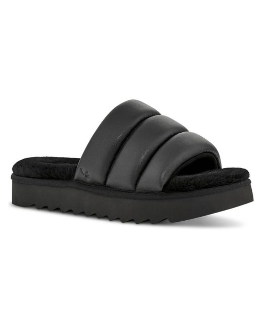 Koolaburra Black Brb Slides Casual Round Toe Slide Sandals