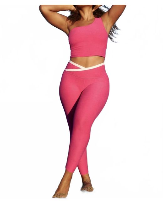 Beyond Yoga Red Outlines High Waisted Legging