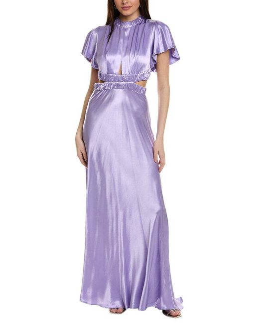 Sabina Musayev Purple Jordi Maxi Dress