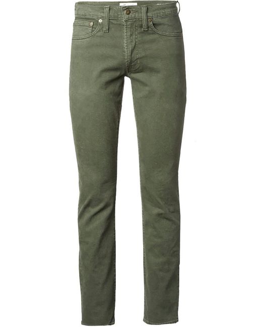 Madewell Green Mid-rise Straight Leg Slim Jeans for men