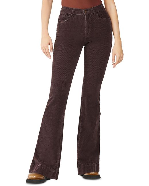 DL1961 Brown High Rise Solid Bootcut Jeans