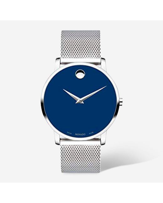 Movado Blue Museum Classic 40mm Stainless Steel Quartz Watch for men