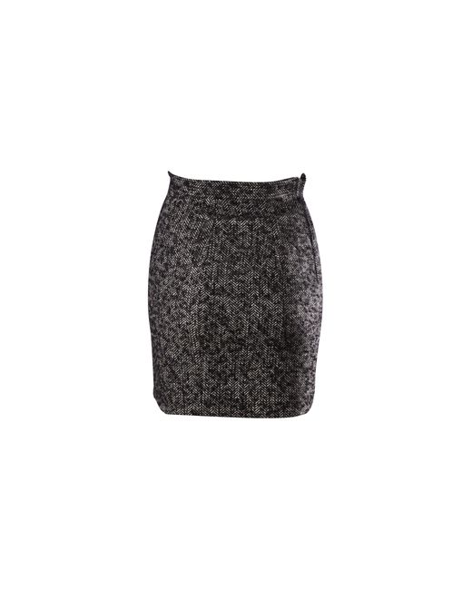 DSquared² Black Herringbone Pencil Skirt