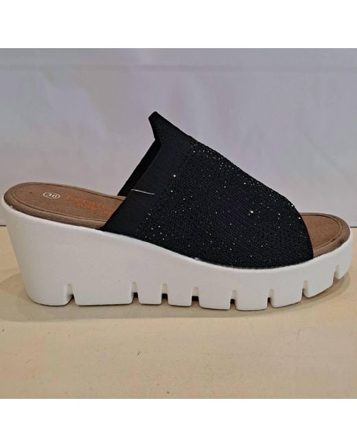 Bernie Mev Black Venti Crystal Sandal