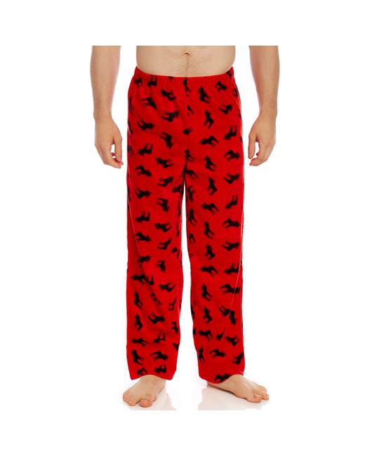 Leveret Christmas Fleece Pajama Pants Moose in Red for Men Lyst