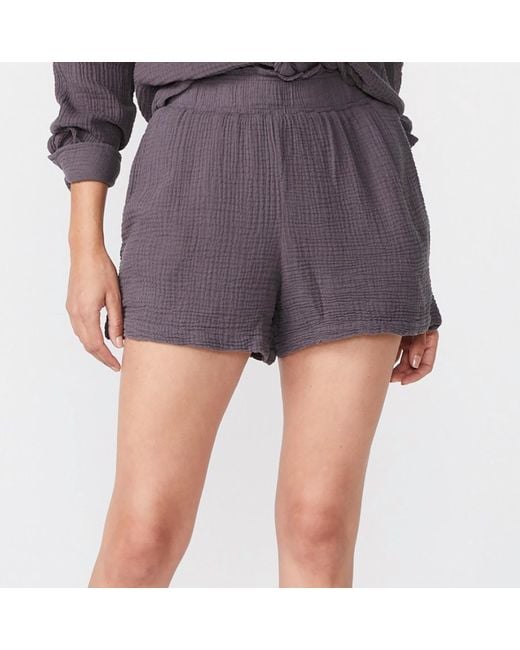 Monrow Purple Flowy Short