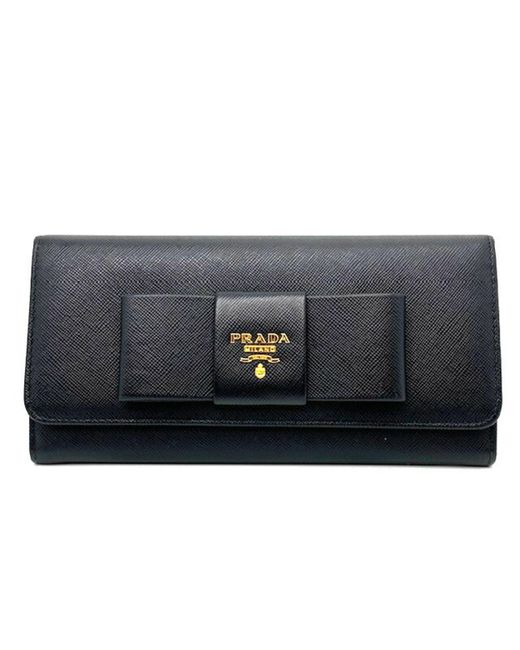 Prada Black Saffiano Leather Wallet (pre-owned)