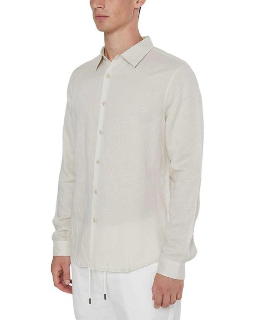 Onia White Air Linen-blend Shirt for men