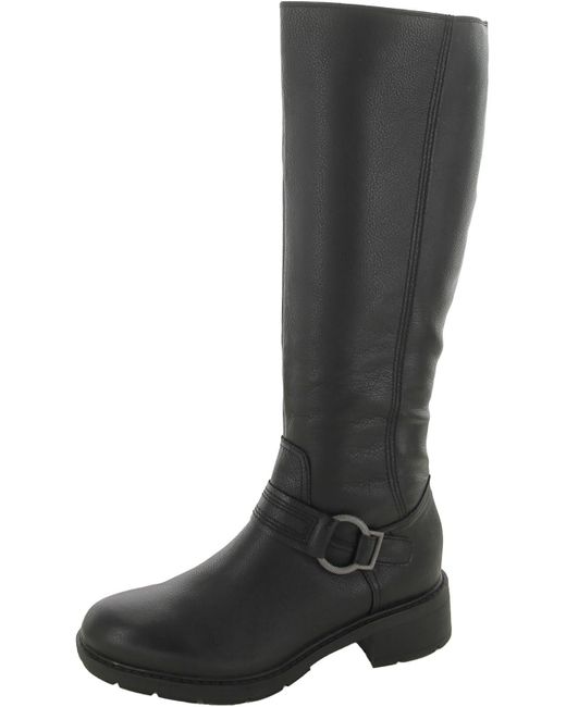 Clarks Black Hearth Rae Leather Harness Knee-high Boots