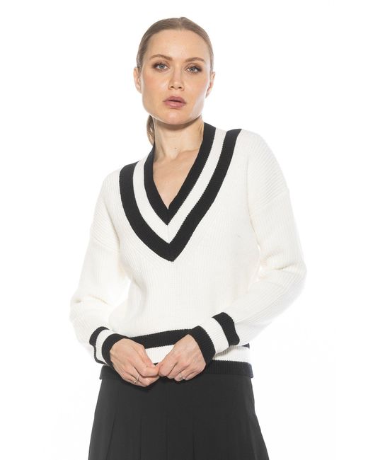 Alexia Admor White Leona Sweater Top