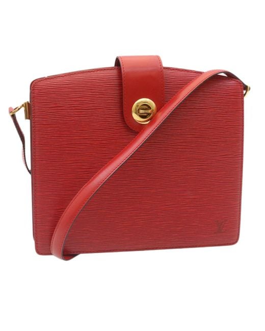 Louis Vuitton Capuchin Leather Shoulder Bag (pre-owned) in Red