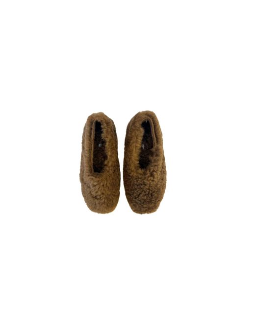 Hvoya Black Fur-Fur Ballerinas Slipper
