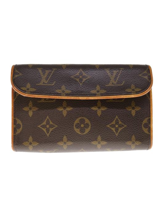 Louis Vuitton Brown Florentine Canvas Clutch Bag (pre-owned)