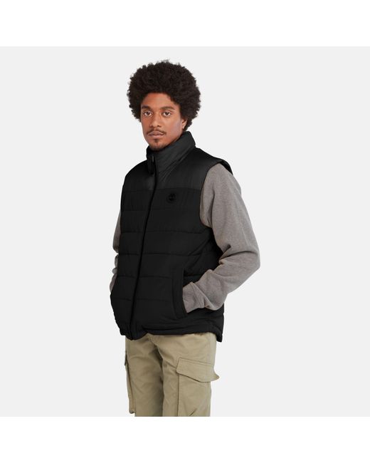 Timberland Black South Twin Puffer Vest for men