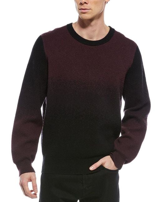 Rag Bone Men's Blue Downing Wool Cashmere-Blend Crewneck Sweater