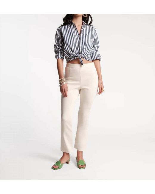 Frances Valentine Natural Quincy Solid Stretch Pants