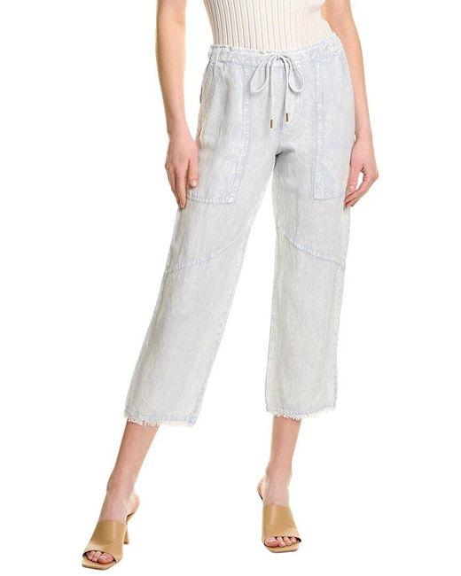 Young Fabulous & Broke Charlie Linen-blend Pant in White | Lyst