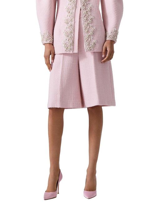 Carolina Herrera Pink Wool Bermuda Short