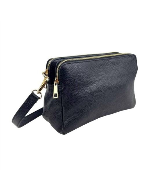 Chenson & Gorett Blue Alessia Box Bag With Double Zippers Bag