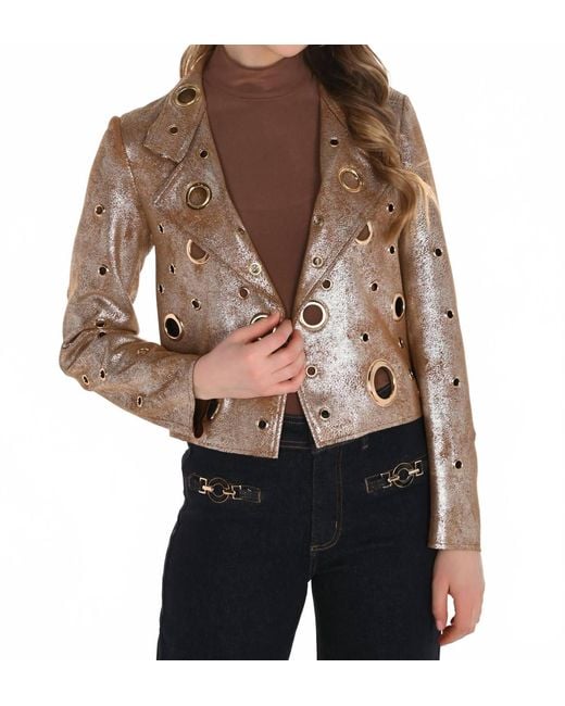 FRANK LYMAN Brown Moto Jacket